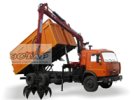 КМУ Атлант С-100К (ЛВ-185-20,16) на ломовоз КамАЗ 65115